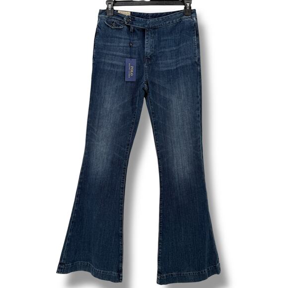 Polo Ralph Lauren Denim - Polo Ralph Lauren Flare Leg Trouser Jeans Womens Sz 30 Tall 35" Inseam Western